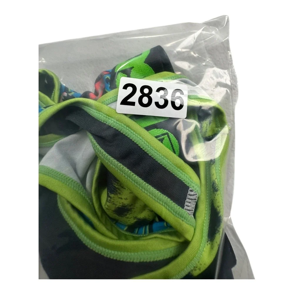 PSD Sport Bra Leopard Zebra Shark Mouth Neon Green Black Women's‎ Medium